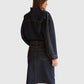 House of Dagmar Denim Jacke Dark Blue von hinten getragen