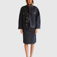 House of Dagmar Denim Jacke Dark Blue von vorne getragen