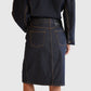 House of Dagmar Denimrock Dark Blue im getragenen Styling von hinten