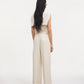 House of Dagmar Drawstring Hose Creme von hinten getragen