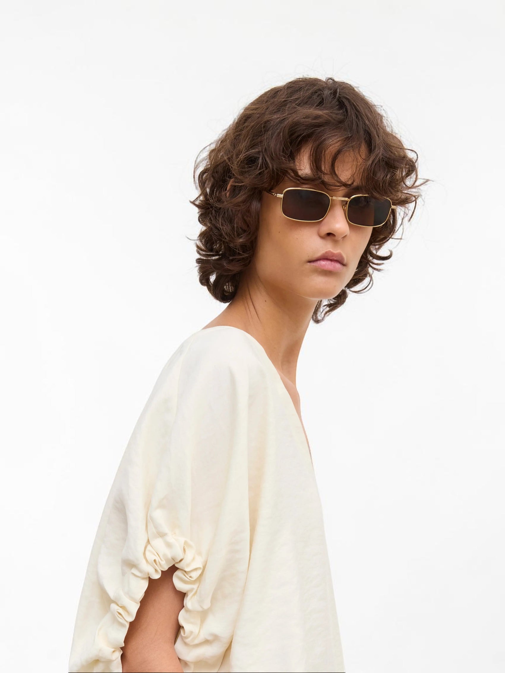 V-Neck Top Creme