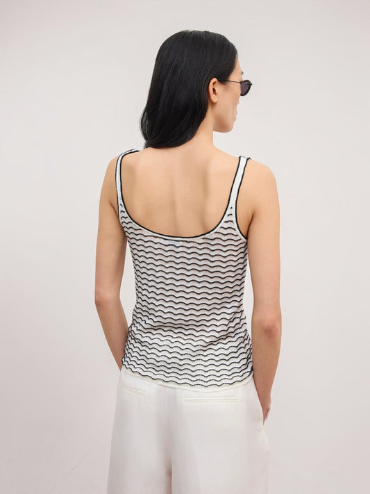 Lace Camisole Top Weiß Schwarz