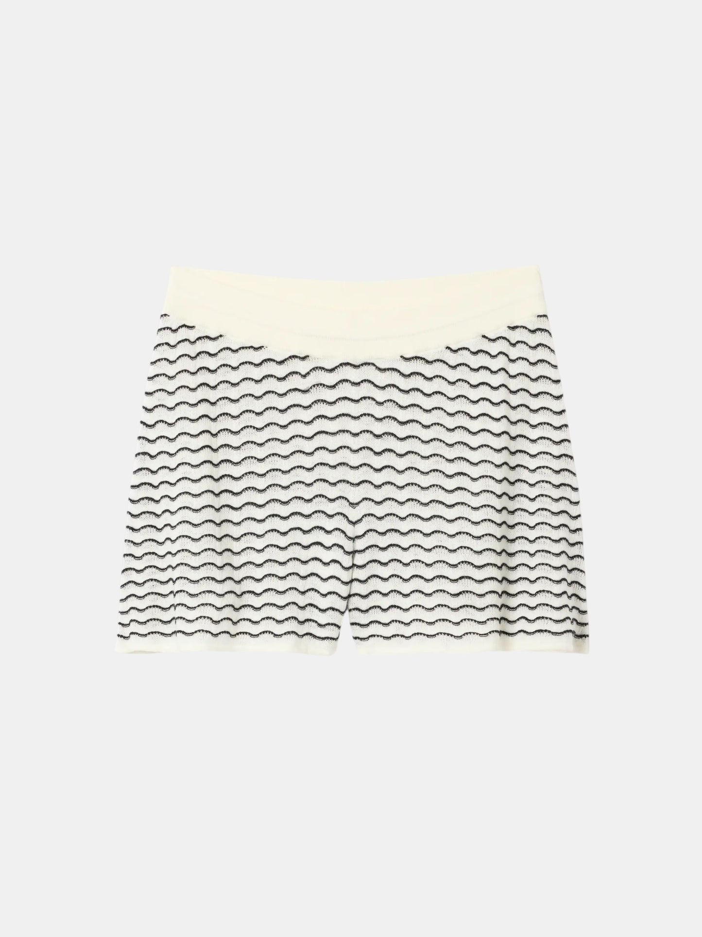 Lace Mini Shorts Weiß Schwarz