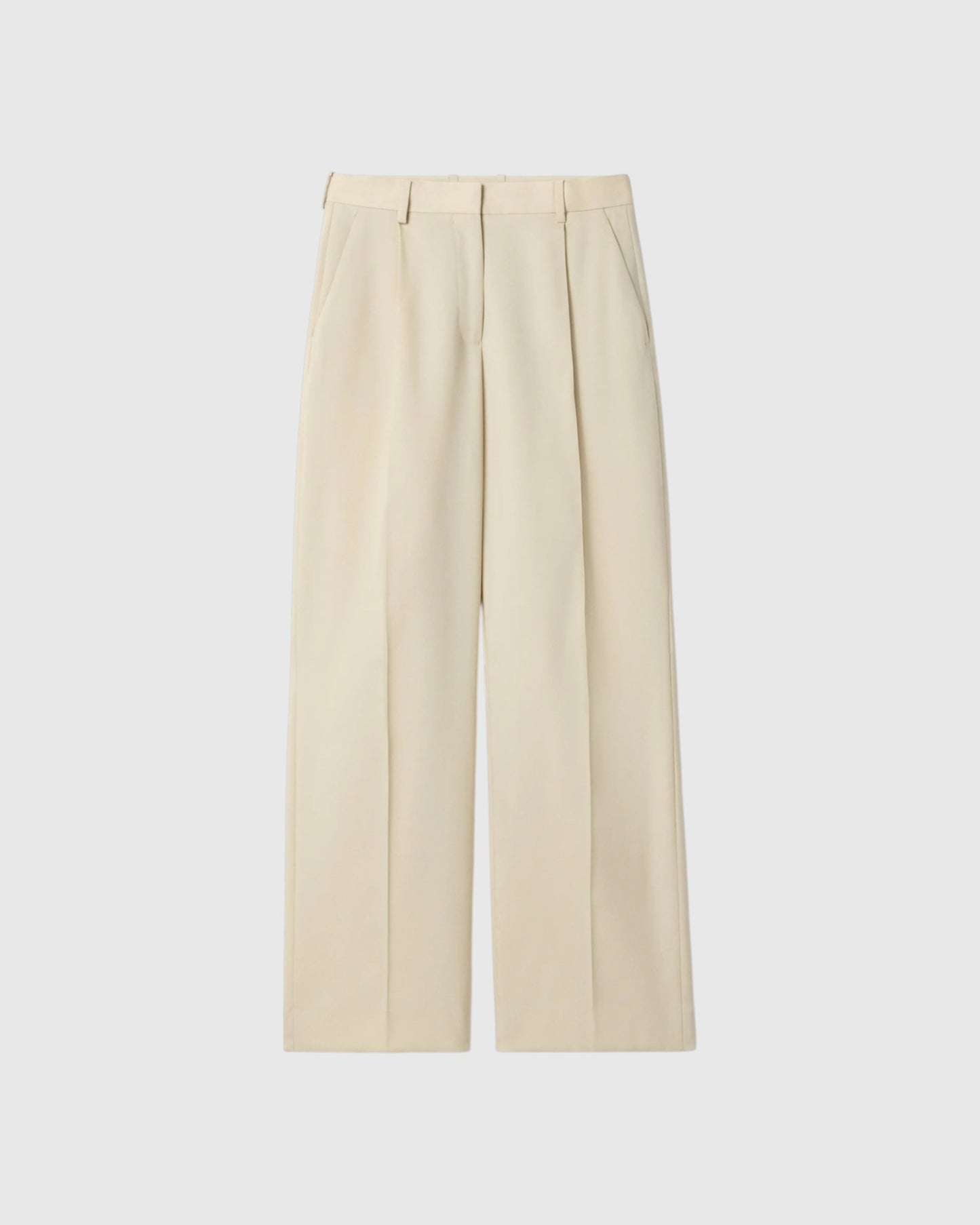 Weite Wollhose Creme