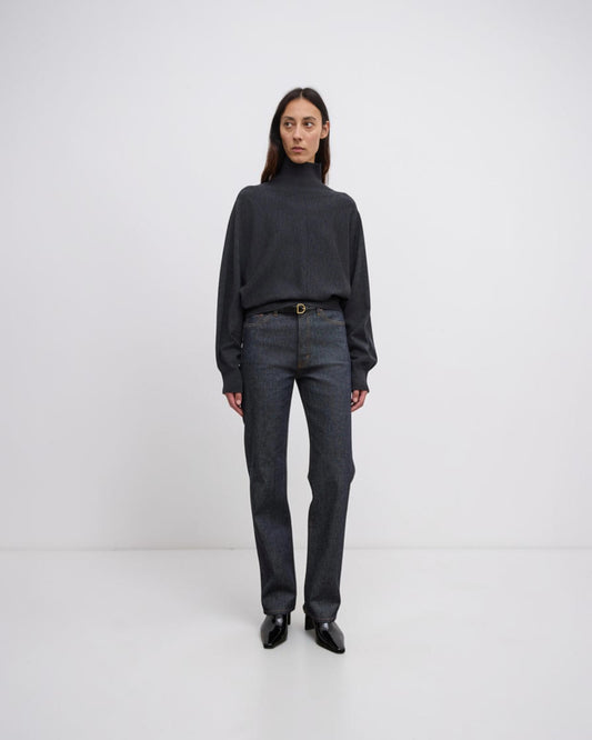 Merino-Rollkragenpullover Anthrazit