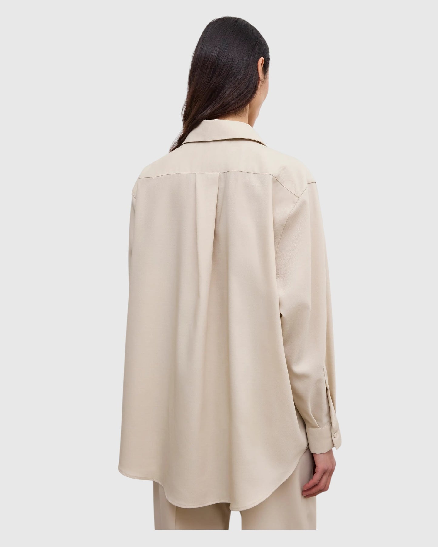 Asymmetrische Bluse Creme