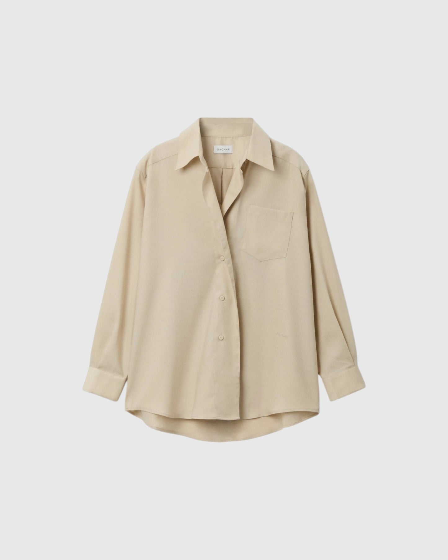 Asymmetrische Bluse Creme