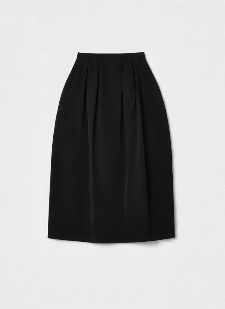 House of Dagmar Pleated Curved Rock Schwarz als Freisteller
