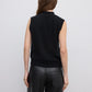 House of Dagmar Ärmelloses Stricktop aus Kaschmirmischung Schwarz im getragenen Styling