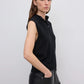 House of Dagmar Ärmelloses Stricktop aus Kaschmirmischung Schwarz im getragenen Styling von der Seite