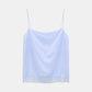 Top aus Seide in Blau