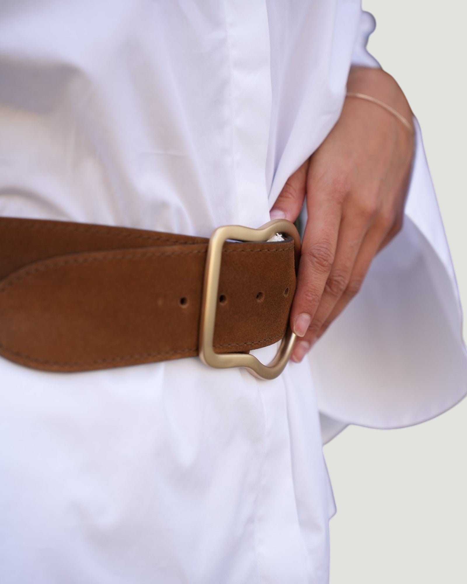 Gürtel Veloursleder Braun