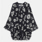 Dorothee Schumacher Floral Daydream Bluse Dunkelblau als Freisteller von hinten