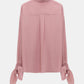 Dorothee Schumacher Bluse mit Binde-Elementen Rosa als Freisteller von hinten