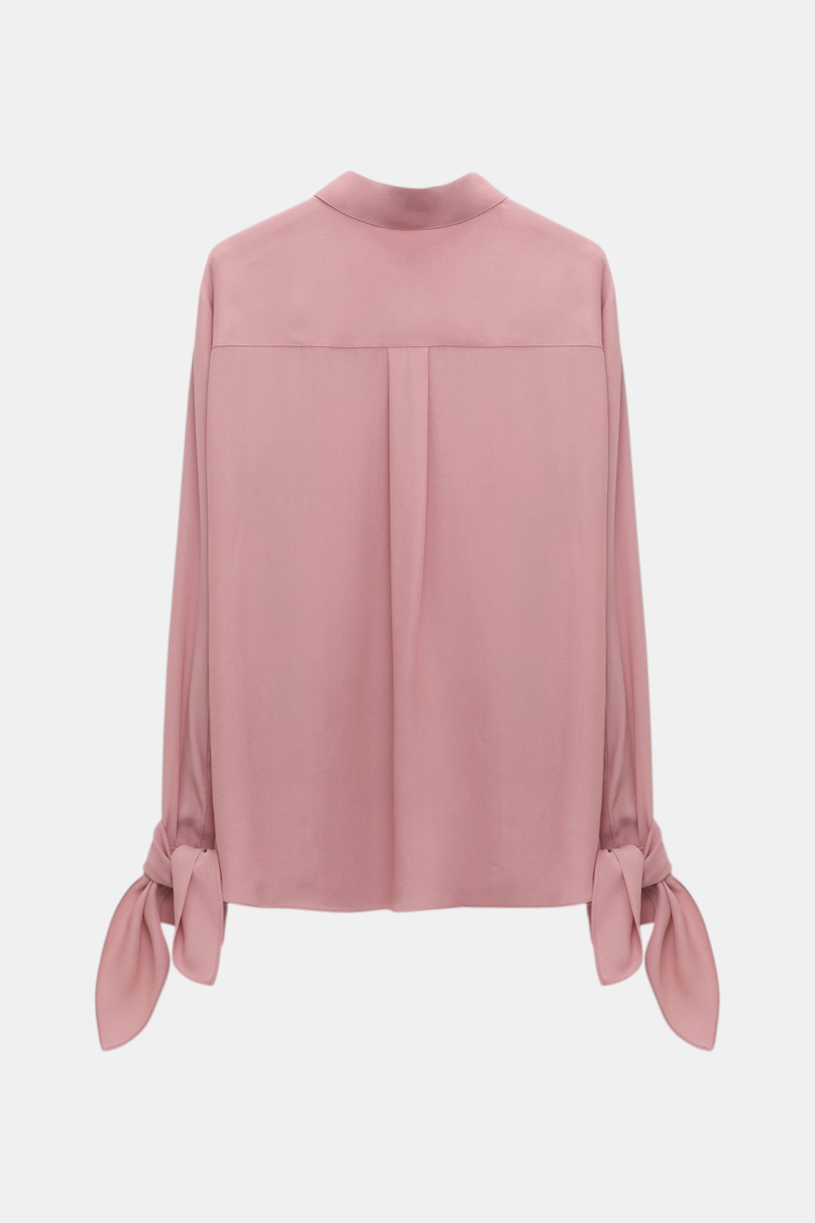 Dorothee Schumacher Bluse mit Binde-Elementen Rosa als Freisteller von hinten