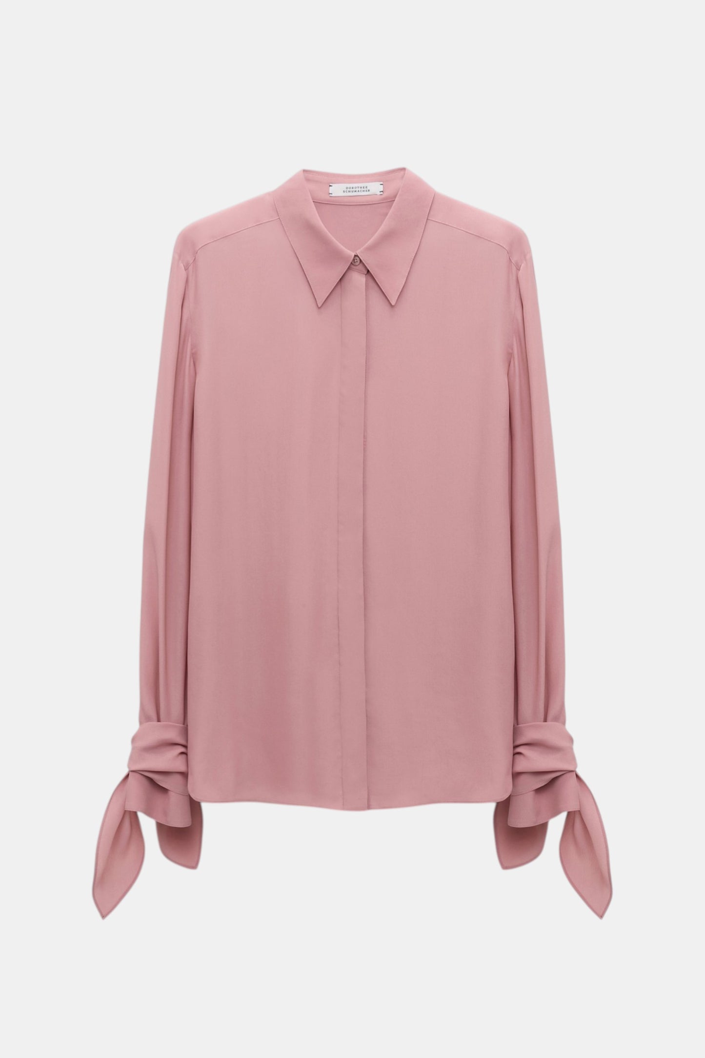 Dorothee Schumacher Bluse mit Binde-Elementen Rosa als Freisteller von vorne