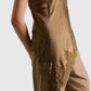 Asymmetrisches Seidentop mit Spitze