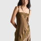 Asymmetrisches Seidentop mit Spitze