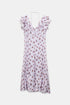 Dorothee Schumacher Midi-Kleid Seidensatin Floral Print Lilac als Freisteller