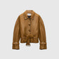 Lederjacke mit Taillengürtel