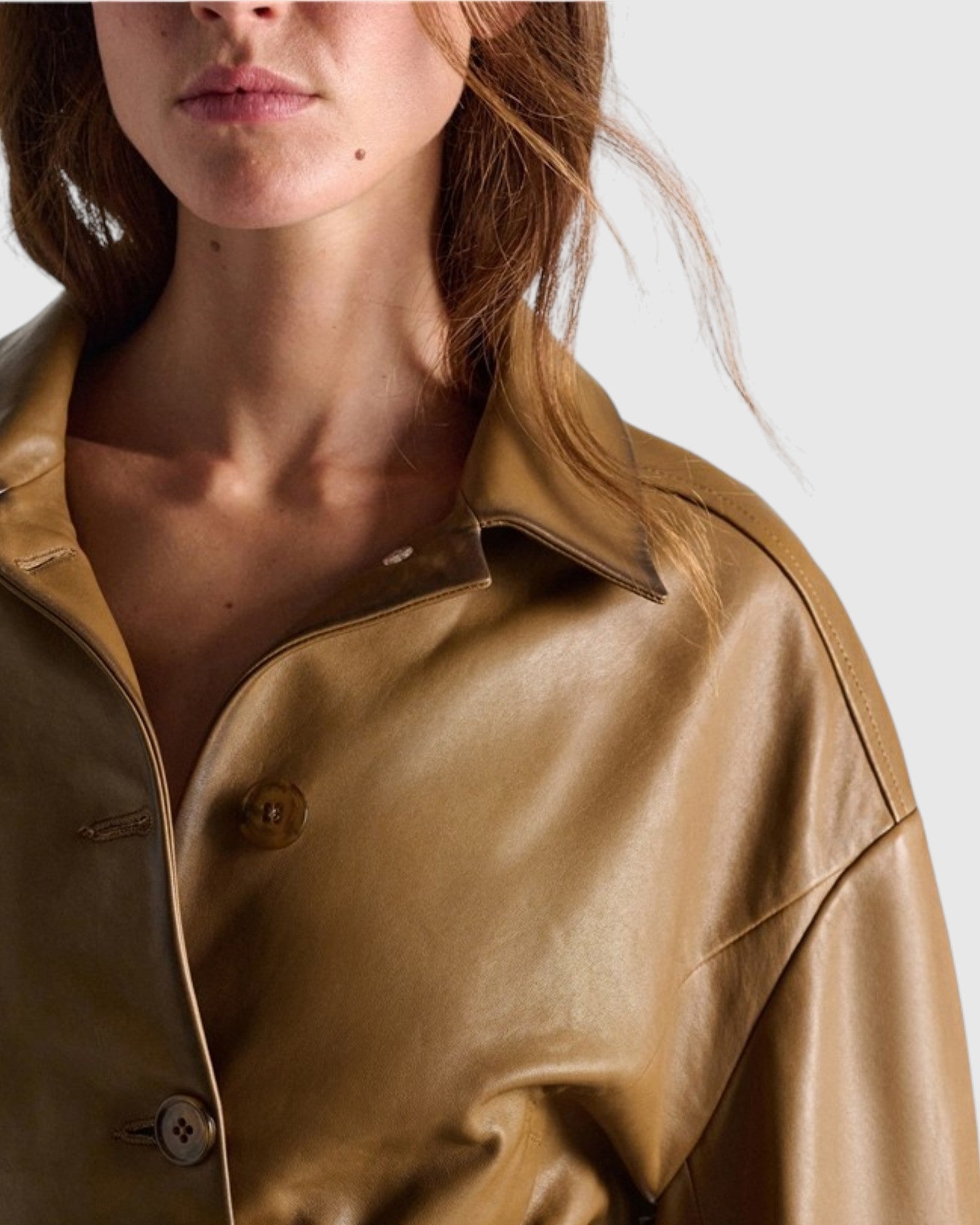Lederjacke mit Taillengürtel