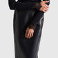 Langarmshirt Spitzeneinsatz Schwarz