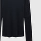 Langarmshirt Spitzeneinsatz Schwarz