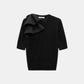 Dorothee Schumacher Pullover mit abnehmbarer Schleife Schwarz als Freisteller