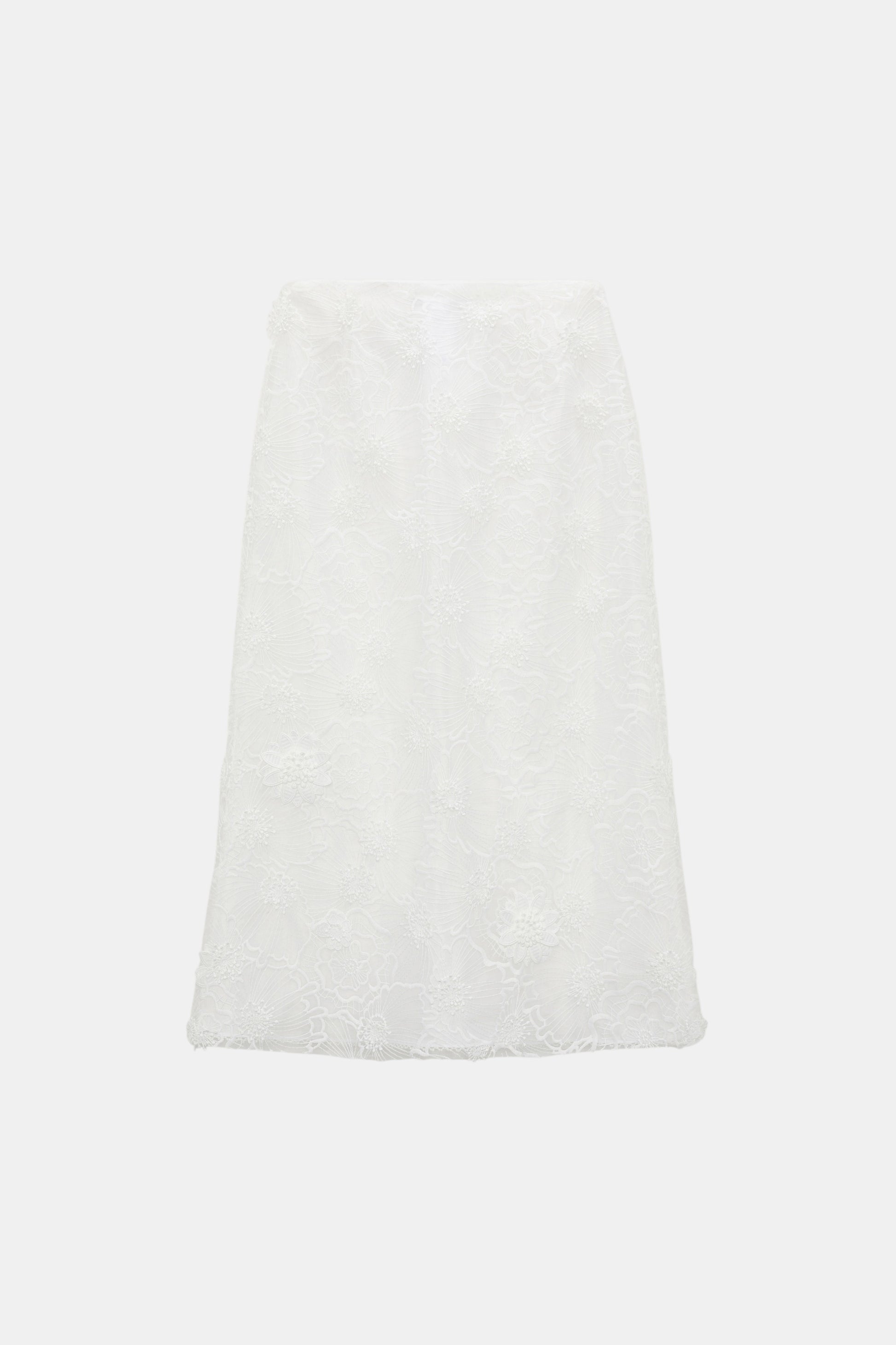 Dorothee Schumacher Sheer Meadow Rock bestickter Organza Weiß als Freisteller