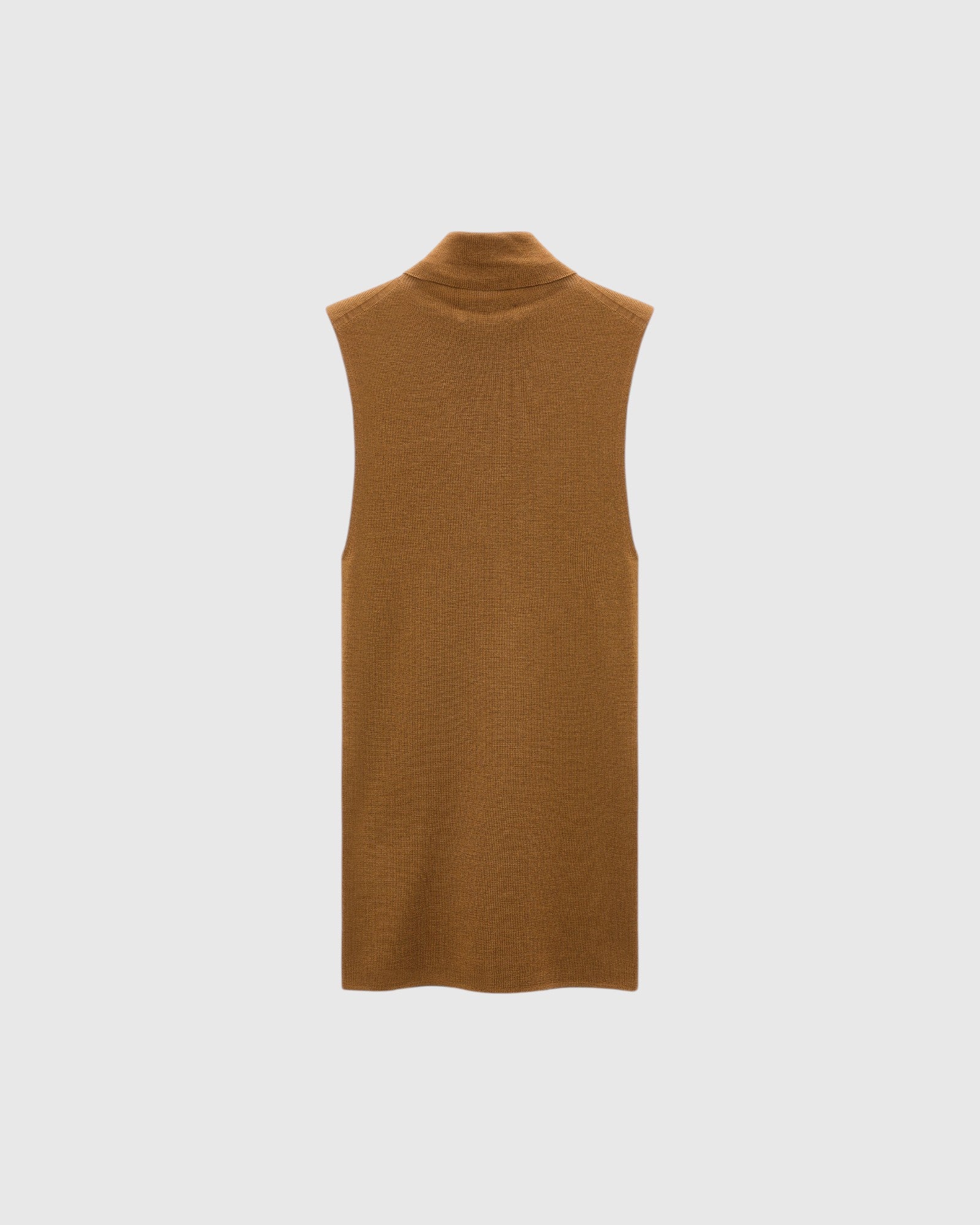 Dorothee Schumacher ärmelloses Rollkragentop in Saffron von hinten als Freisteller