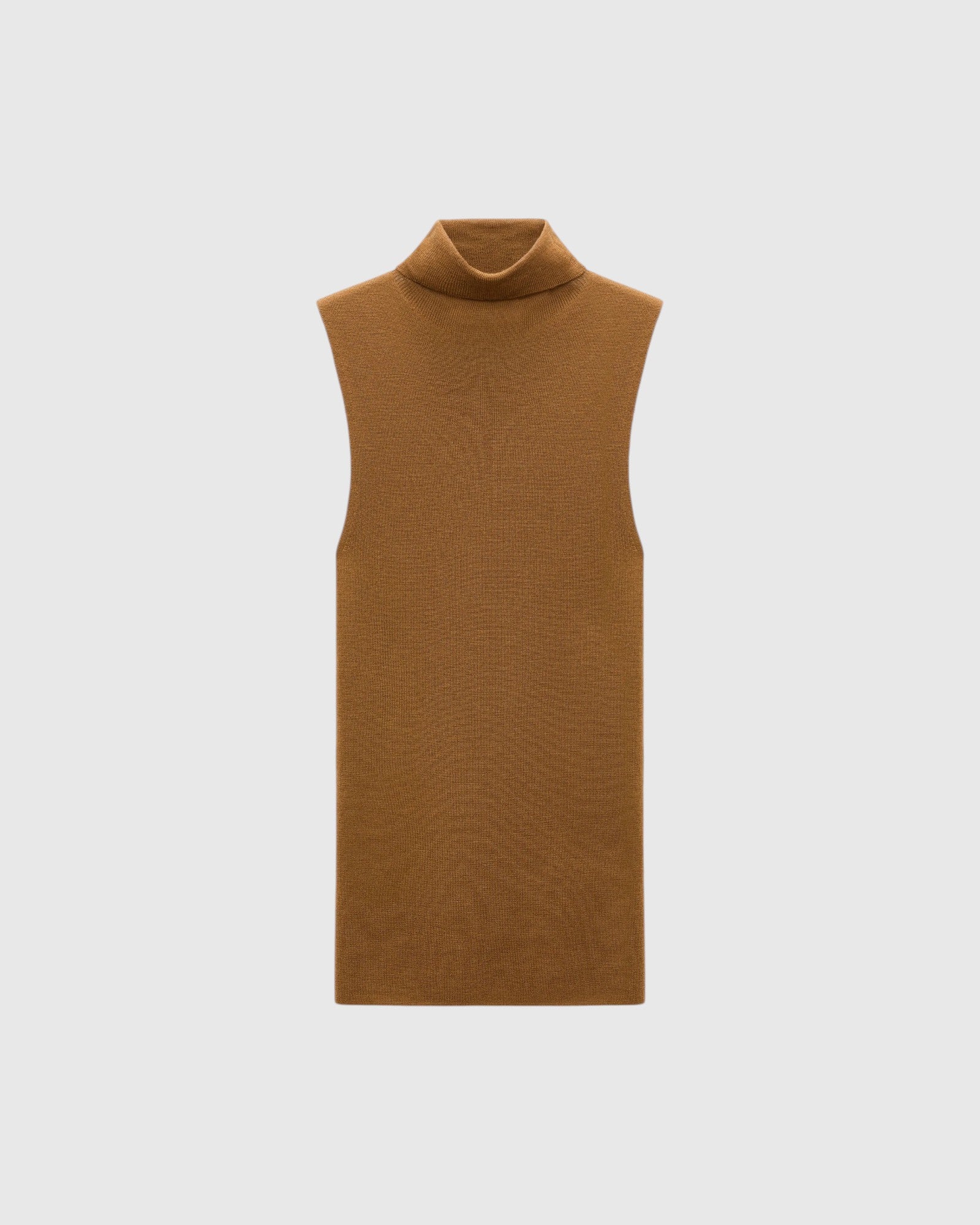 Ärmelloses Rollkragentop Saffron