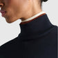 Rollkragenpullover Doppelkragen Navy