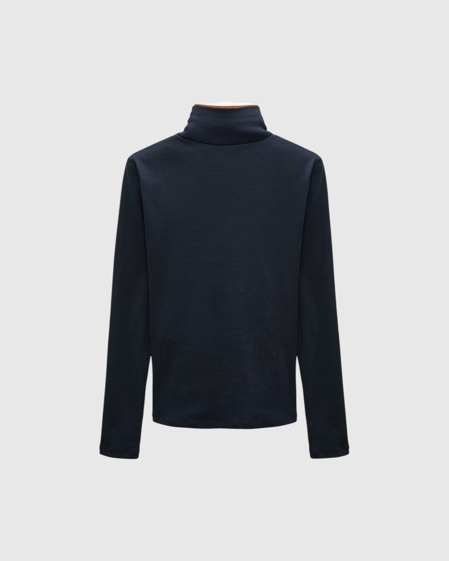 Rollkragenpullover Doppelkragen Navy