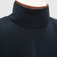Rollkragenpullover Doppelkragen Navy