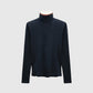 Rollkragenpullover Doppelkragen Navy
