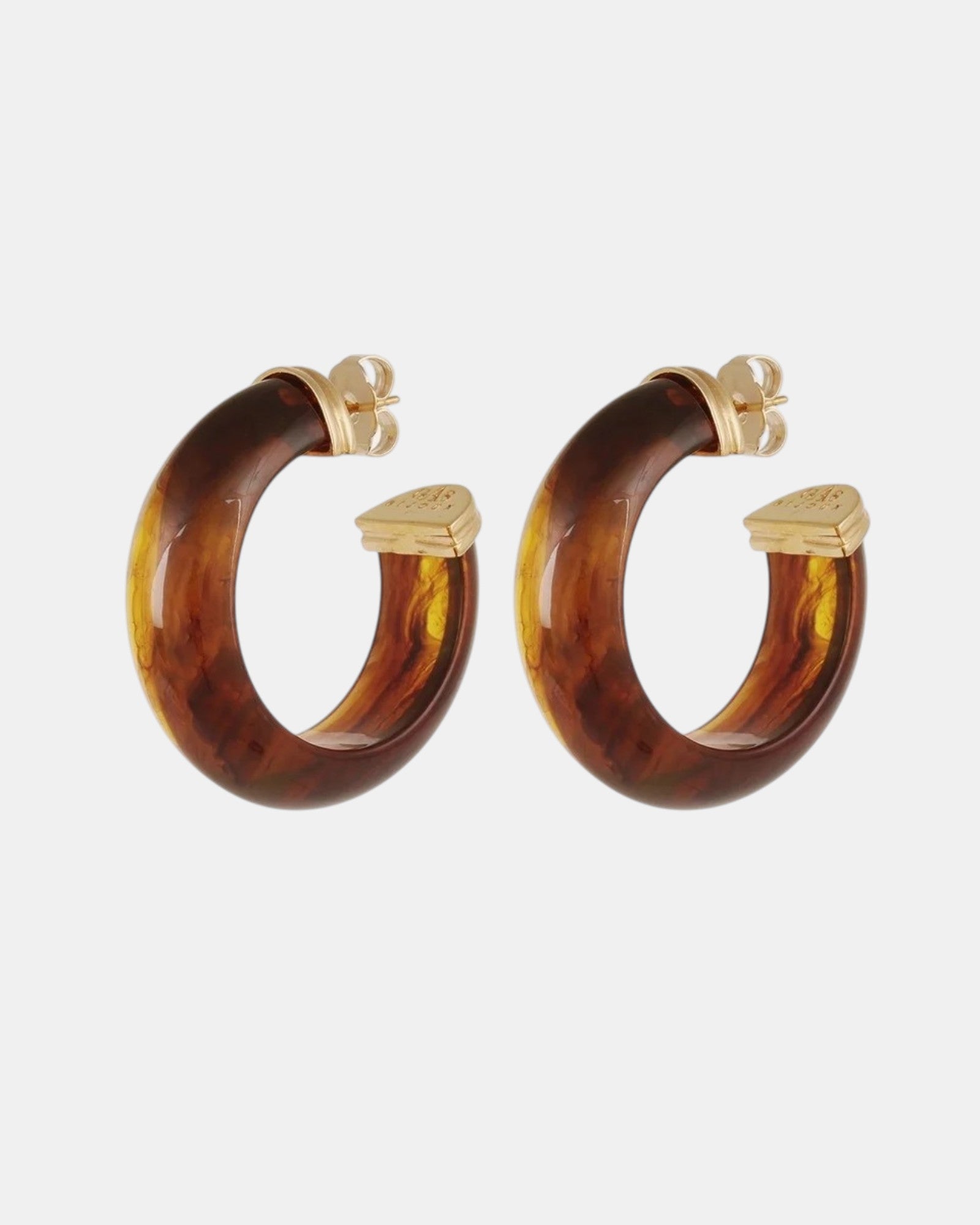 Abalone Creolen Acetat Braun