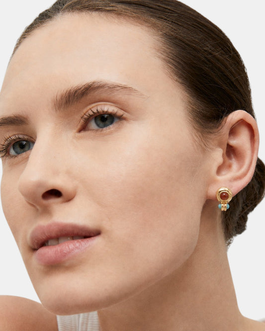 Amarante Ohrstecker Karneol Gold