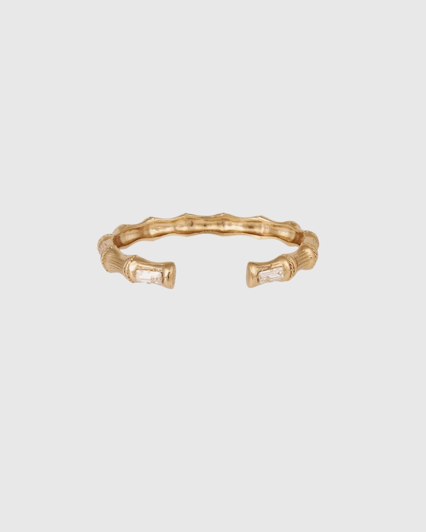 Bambou Strassarmreif Gold Weiß