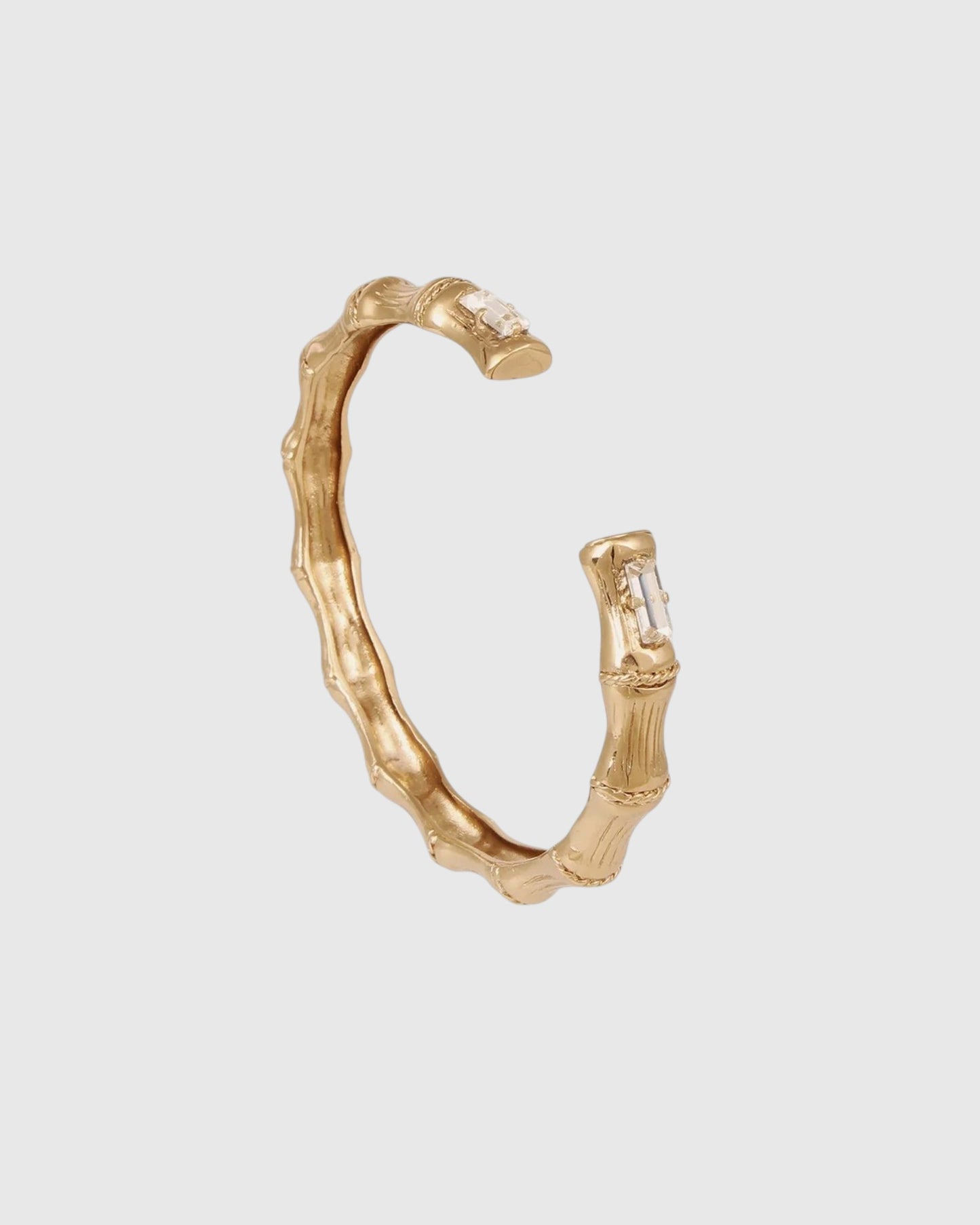Bambou Strassarmreif Gold Weiß
