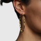 Detail der Gas Bijoux Creolen Bambou Large in Gold