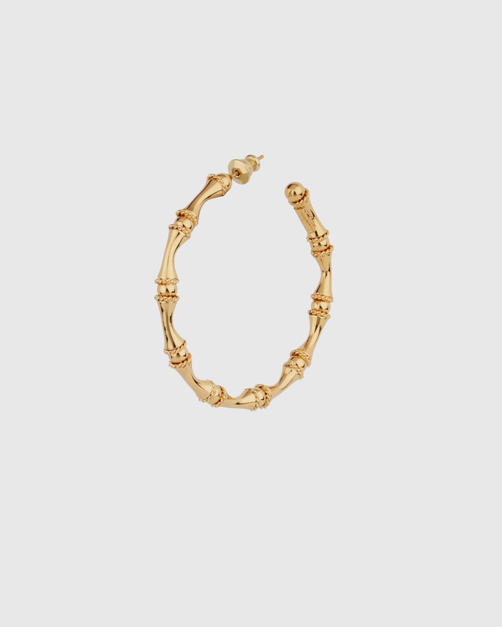 Detail der Gas Bijoux Creolen Bambou Medium in Gold als Freisteller