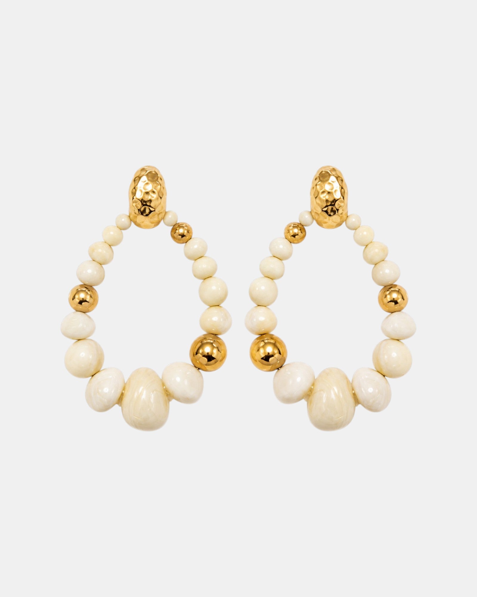 Biba Ohrringe Elfenbein Gold