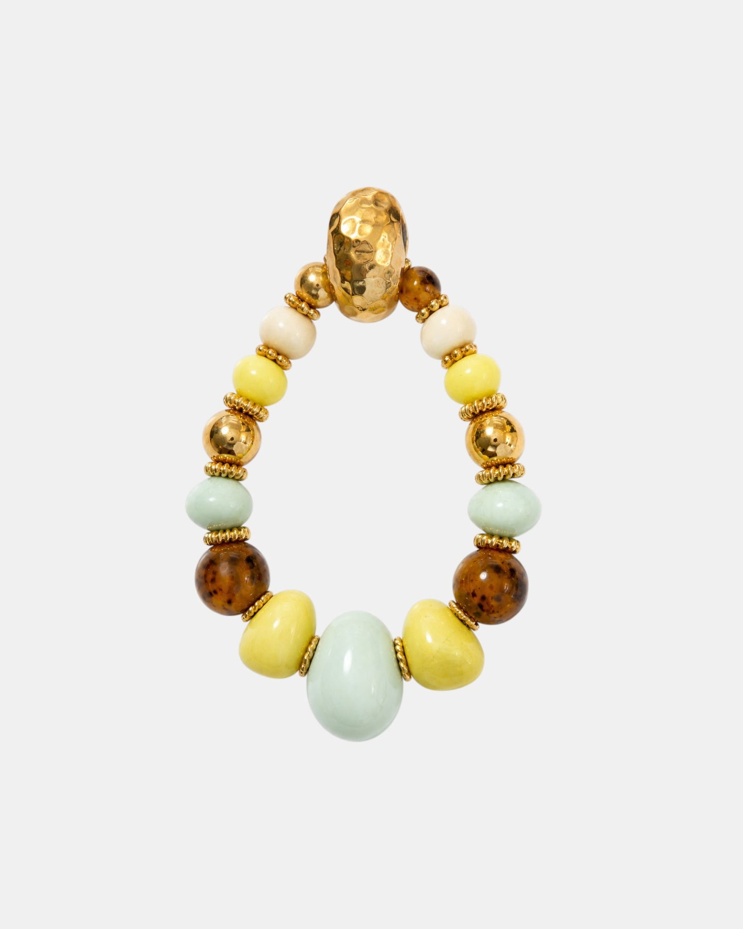 Biba Ohrringe Gold Blau Braun