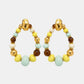 Biba Ohrringe Gold Blau Braun