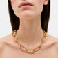 Gas Bijoux Maille Oval Kette in Gold als Freisteller am Hals