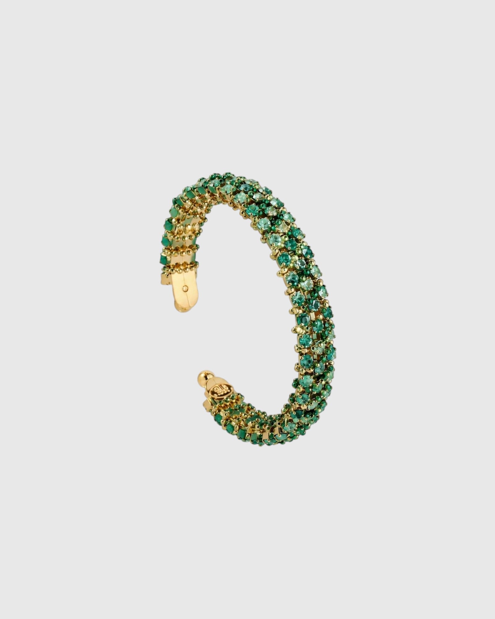 Detail des Gas Bijoux Izilda Strassarmbands Grün Gold als Freisteller