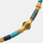 Detail der Gas Bijoux Kali Kette mit blauen und grünen Natursteinen
