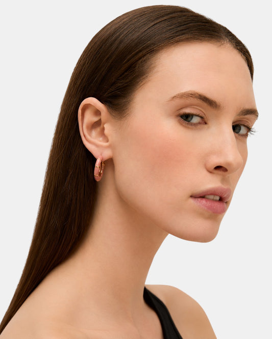 Bambou Mini Creolen Rosa