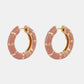 Gas Bijoux Bambou Mini Creolen in Rosa als Freisteller