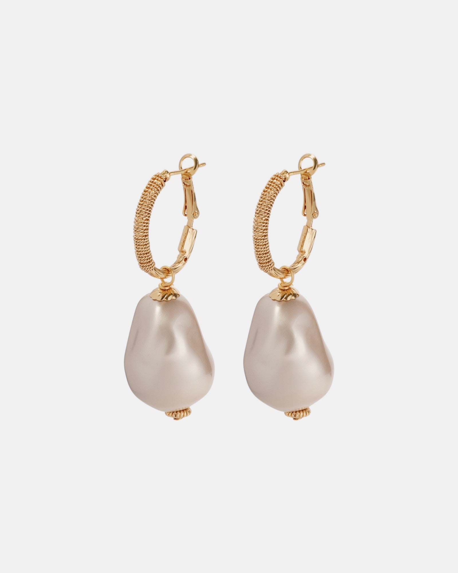 Miwa Lyre Ohrringe Perlmutt Gold